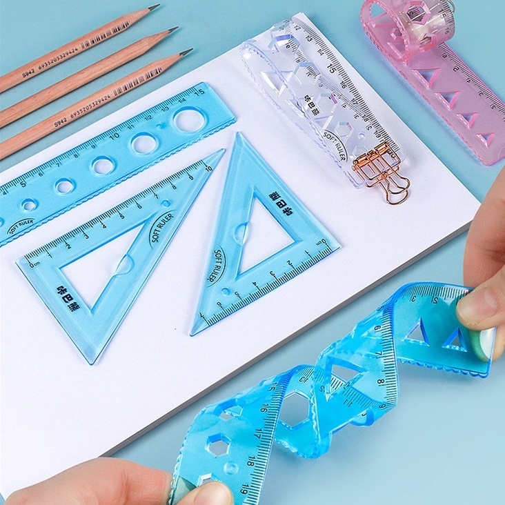 Thước Mềm Đa Chức Năng Hình Gợn Sóng Cho Học Sinh