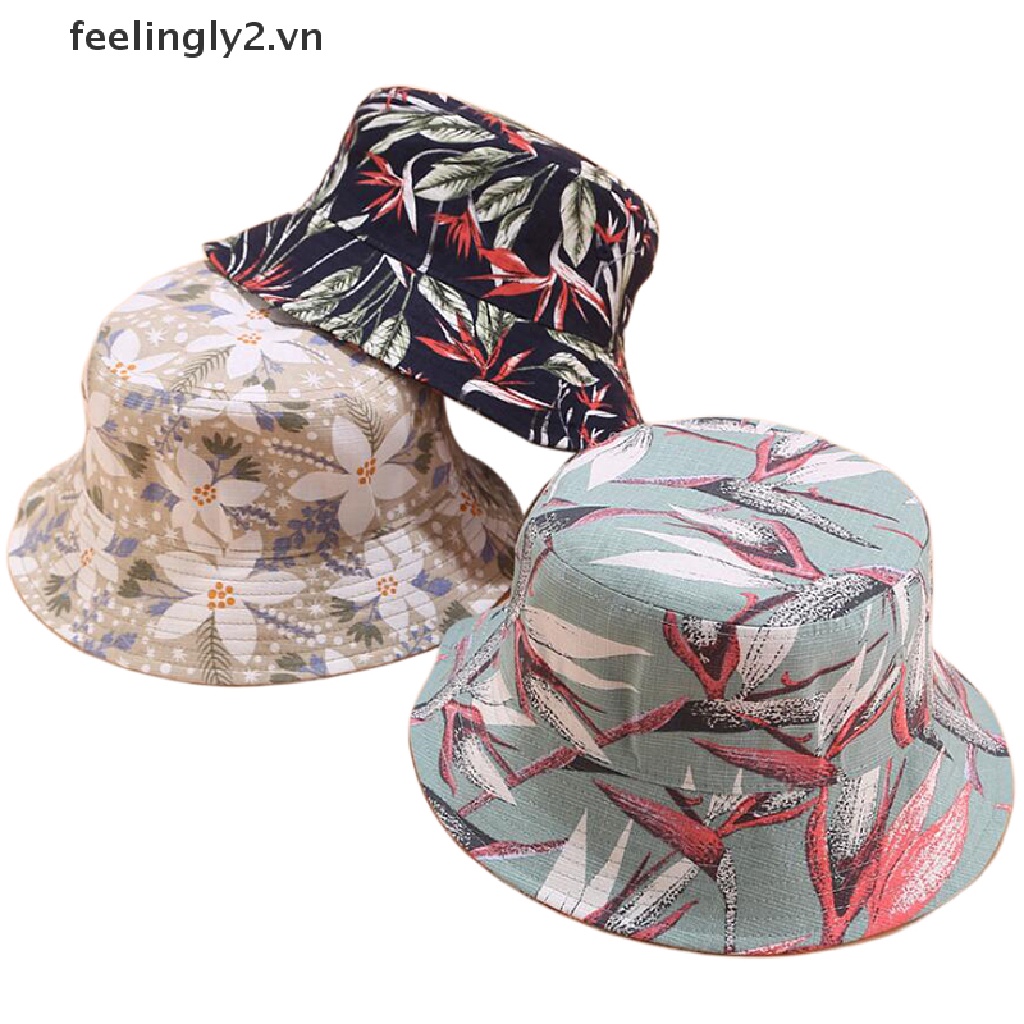 Mũ bucket Hai Mặt Họa Tiết Hoa Xinh Xắn Thời Trang