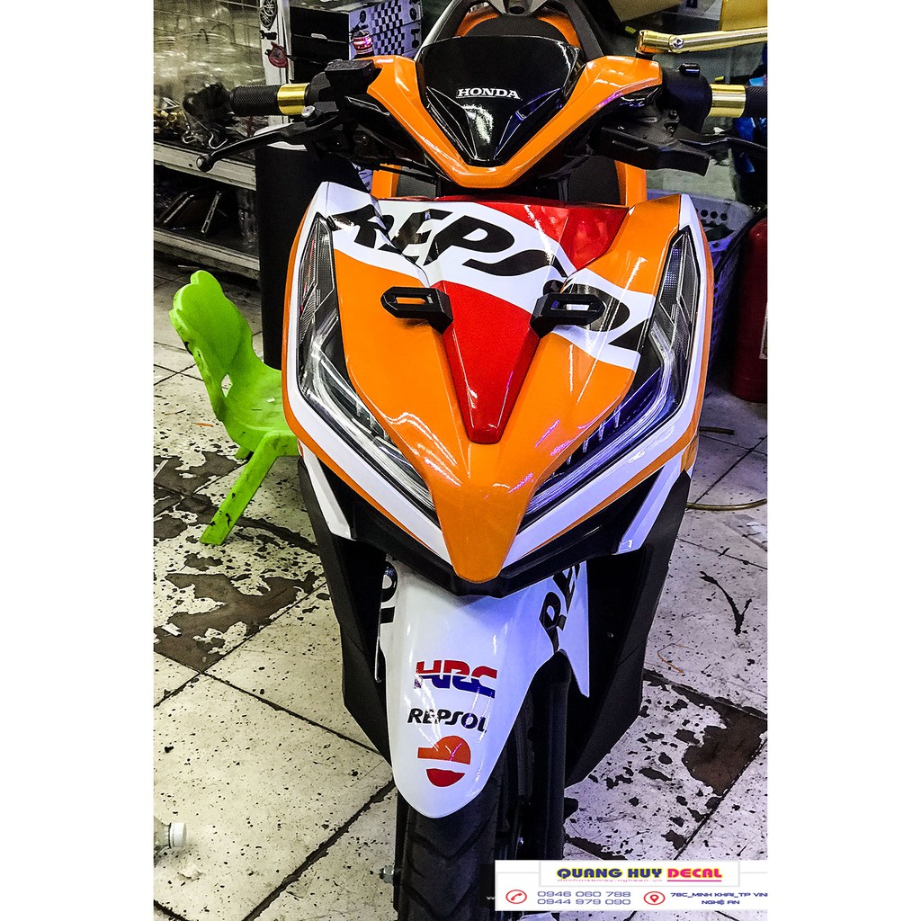 Tem trùm vario cam trắng repsol