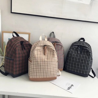Order Balo nữ kẻ caro 4 màu siêu trẻ trung