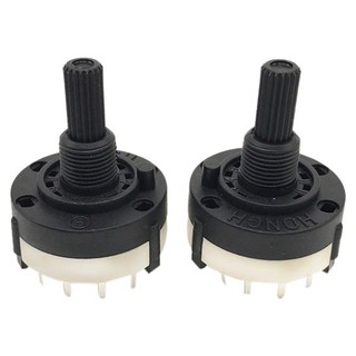 Công tắc xoay có thể điều chỉnh, Loại liên hệ: 2 Cực 6 Vị trí (2P6T), 1 Sàn