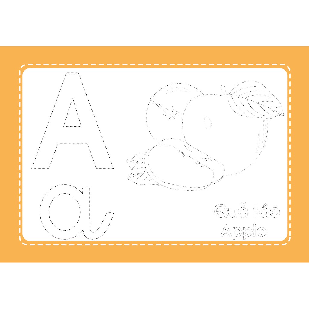 Thẻ Flash thông minh bé tô màu chữ cái tiếng việt ABC,123