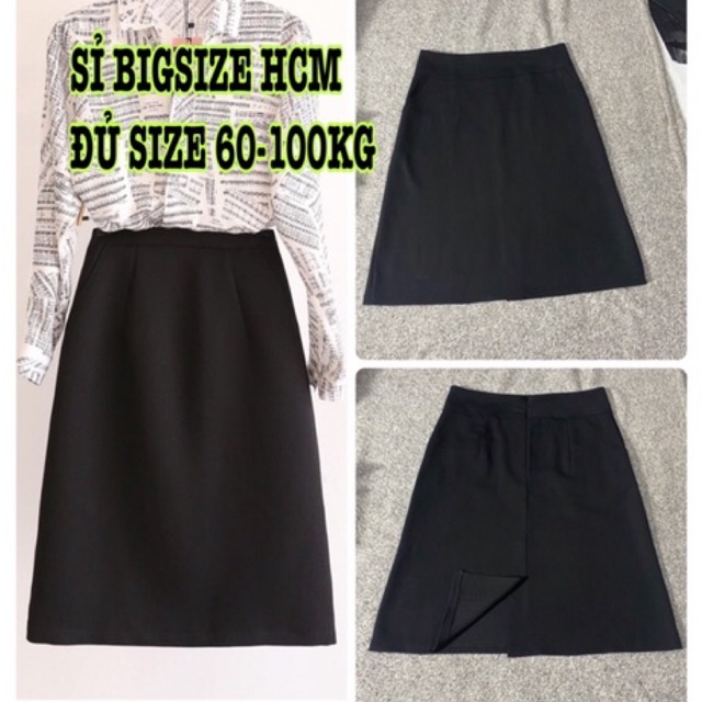 SỈ CHÂN VÁY BÚT CHÌ BIGSIZE DÁNG A dài