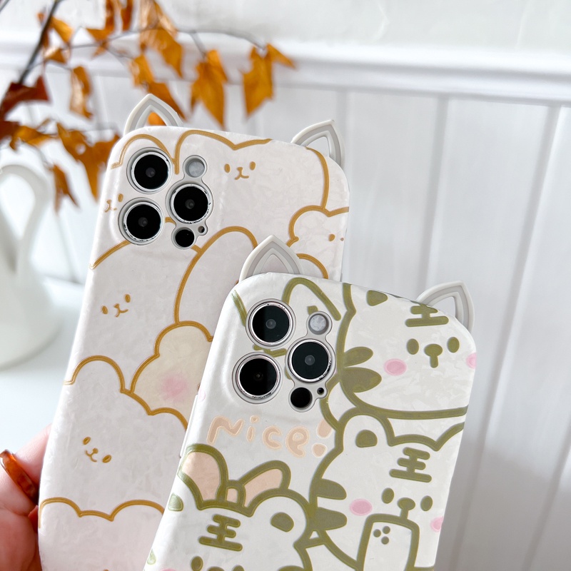 Ốp Điện Thoại TPU Mềm Hình Tai Mèo / Hổ 3D Cho iPhone 14 13 11 12 Pro Max 12Pro 13Pro 14Pro 14Plus X XS Max XR 7 8 Plus