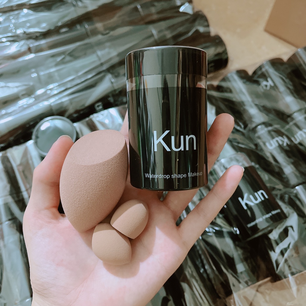 Bông Mút Kun Hàng Hãng Cao Cấp Set Gồm 3 Chiếc Tán Nền Siêu Mịn [chính hãng]