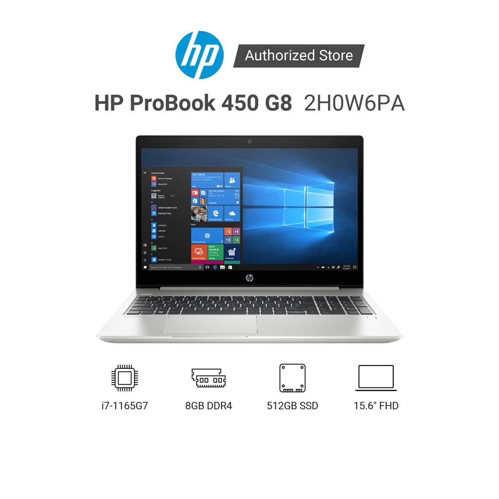 Laptop HP ProBook 450 G8 2H0W6PA i7-1165G7 8GB 512GB MX450 2GB 15.6" FHD W10