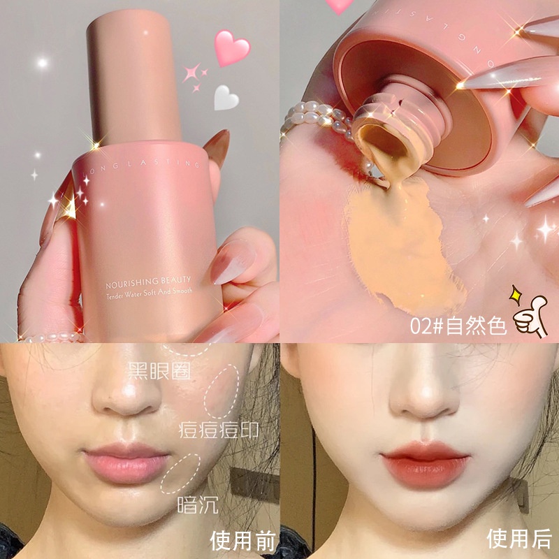 Kem Nền bb Che Khuyết Điểm Dưỡng Ẩm Kiểm Soát Dầu Lâu Trôi Tự Nhiên