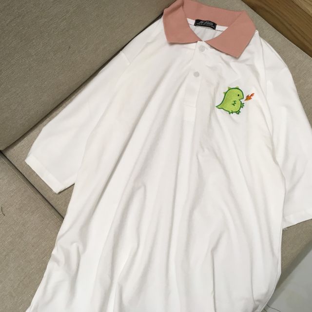 Áo polo [ hình thật kèm clip % ] thêu khủng lông khè lửa siêu hot🦕