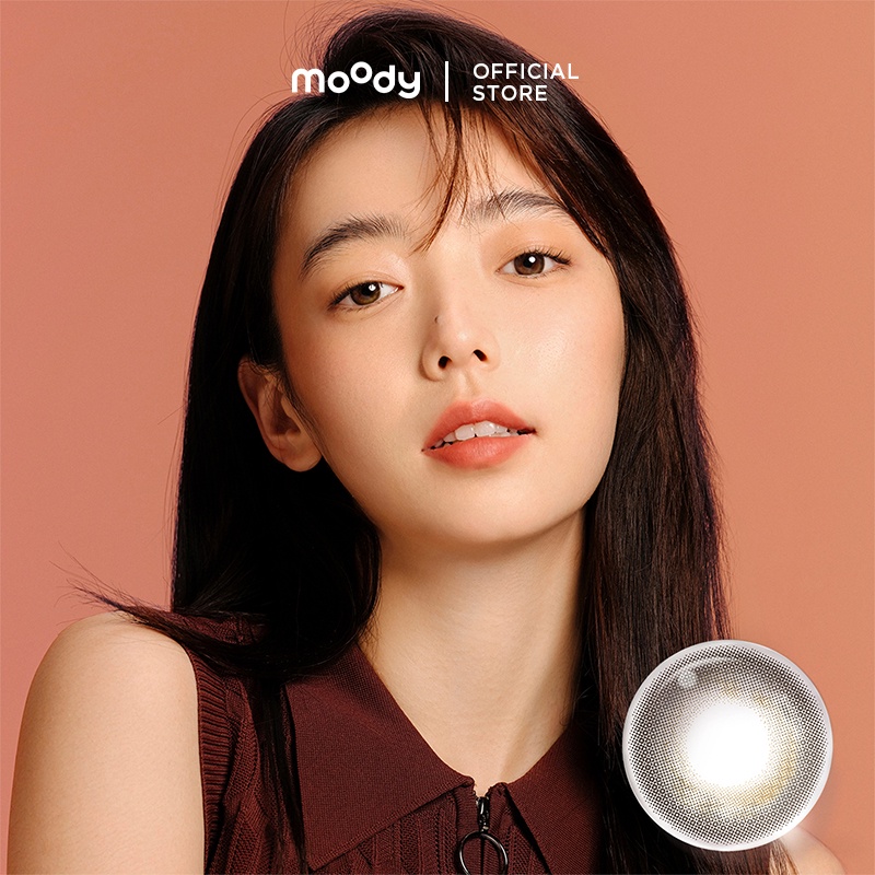 Half-yearly color contact lenses moody &quot;Cold Brew Oolong&quot; 14.2mm - Bubble Tea Collection