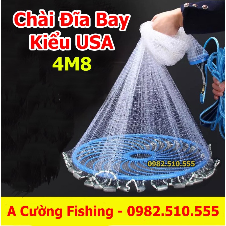 Chài Đĩa Bay UFO Cước 3m -&gt; 8m