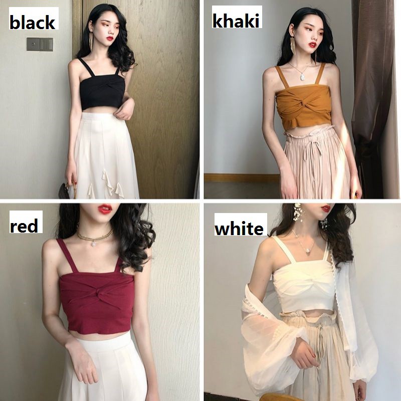 Áo Hai Dây Dáng Ôm Thời Trang Xinh Xắn Cho Nữ