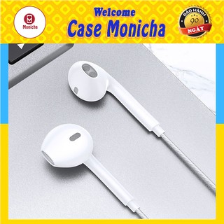 Tai Nghe Nhét Tai ⚡FREESHIP⚡ Chân Cắm Tròn Jack 3.5mm Có Mic Và Tăng Chỉnh Âm Lượng Dùng Cho Iphone/Samsung/Oppo