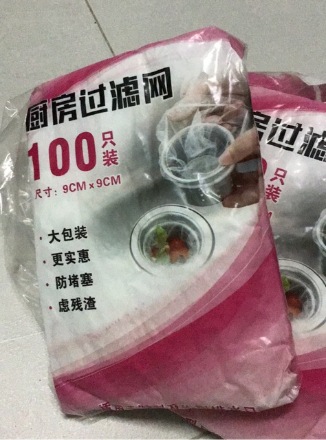 [Túi lọc rác siêu cấp] Set 100c túi lọc rác bồn rửa chén , rửa bát đa năng | BigBuy360 - bigbuy360.vn