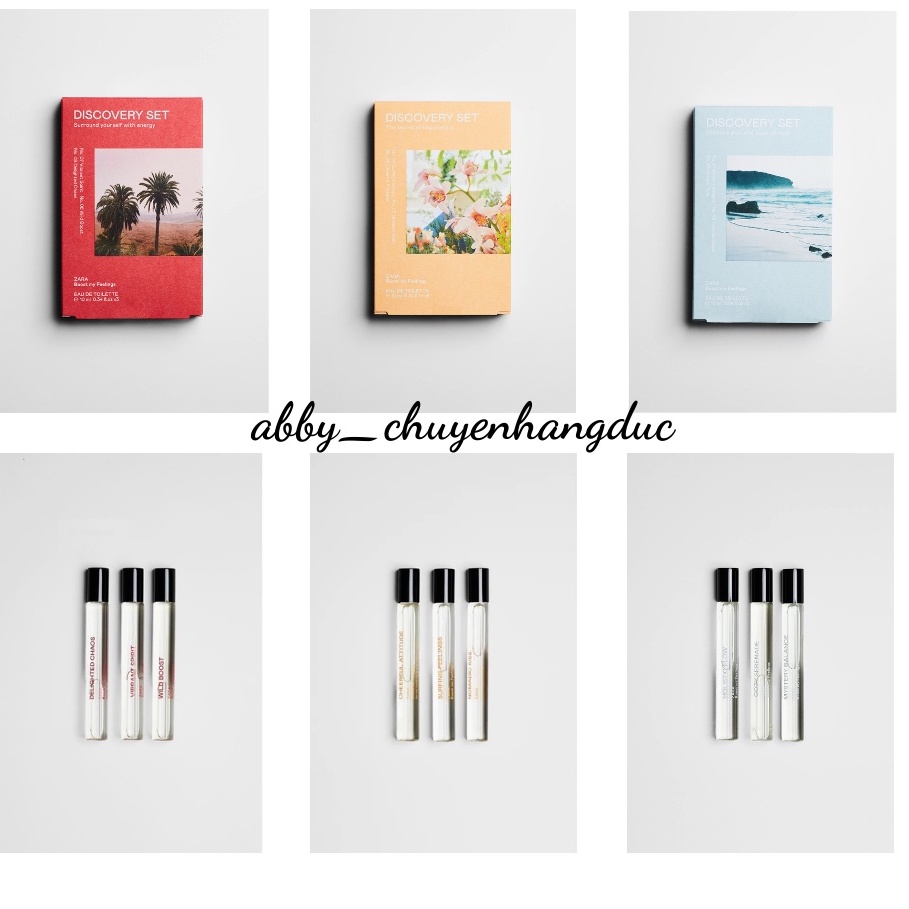 Nước hoa Zara 3x10ml Hương Gỗ Discovery ⚡HÀNG ĐỨC⚡ Hương thơm lâu Set 3 chai