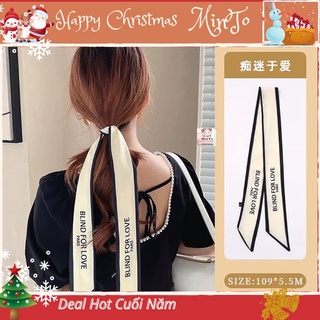 Dây buộc tóc thắt nơ vải lụa dài phong cách thời trang- cột tóc lụa dài nữ Hàn Quốc-Ruy băng lụa cột tóc, khăn quà