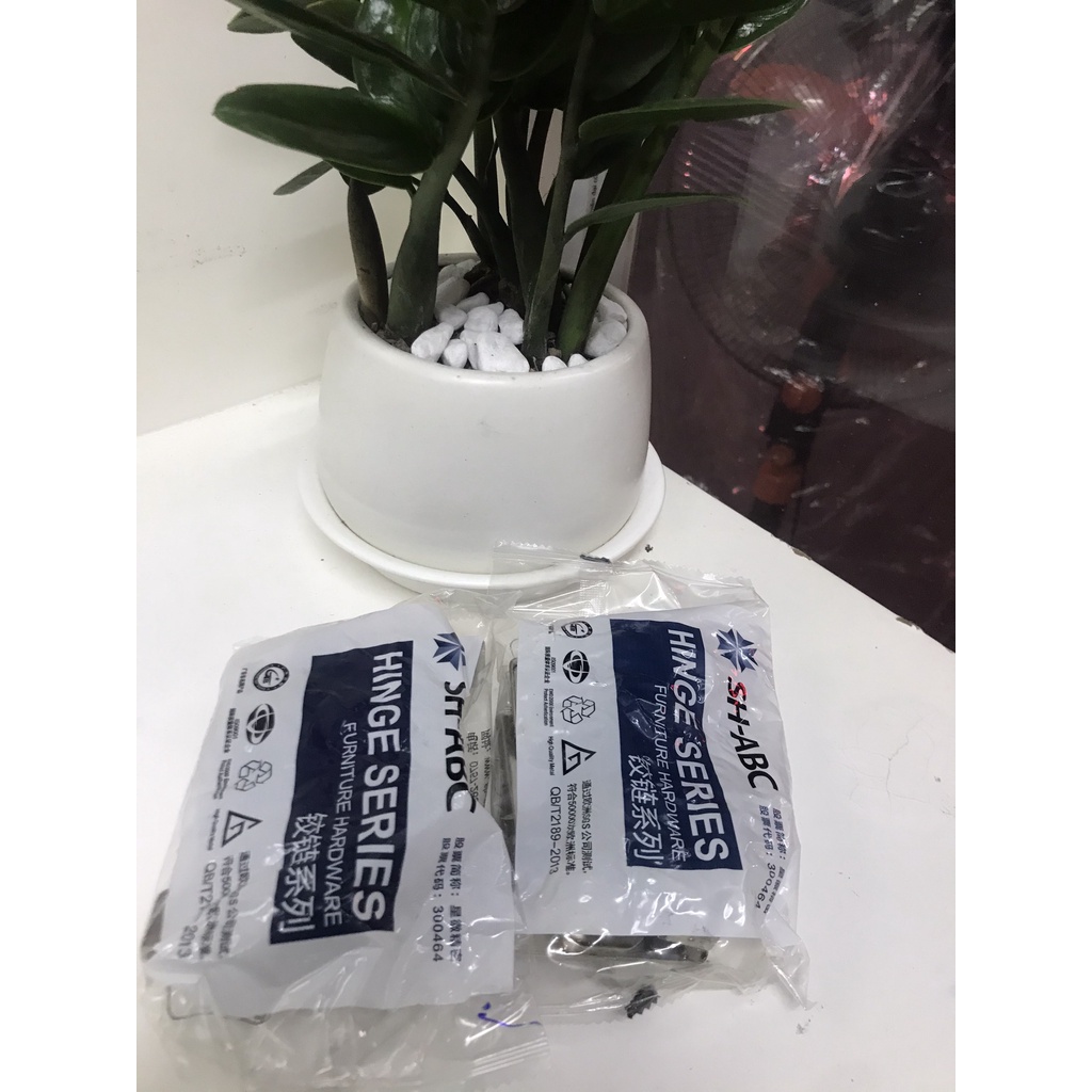 Bản lề bật hơi giảm chấn inox SH-ABC cong-thẳng