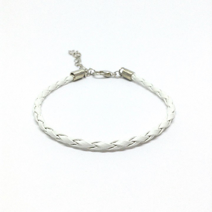 Vòng tay dây da PU - Vòng tay nam nữ màu đỏ đen trắng xanh dương xanh biển xanh lá tím hồng cam handmade