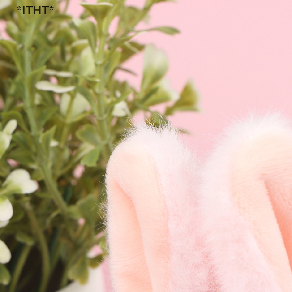 1 Thỏ Nhồi Bông Mềm Mại Kích Thước 14CM Trang Trí Bó Hoa / Búp Bê