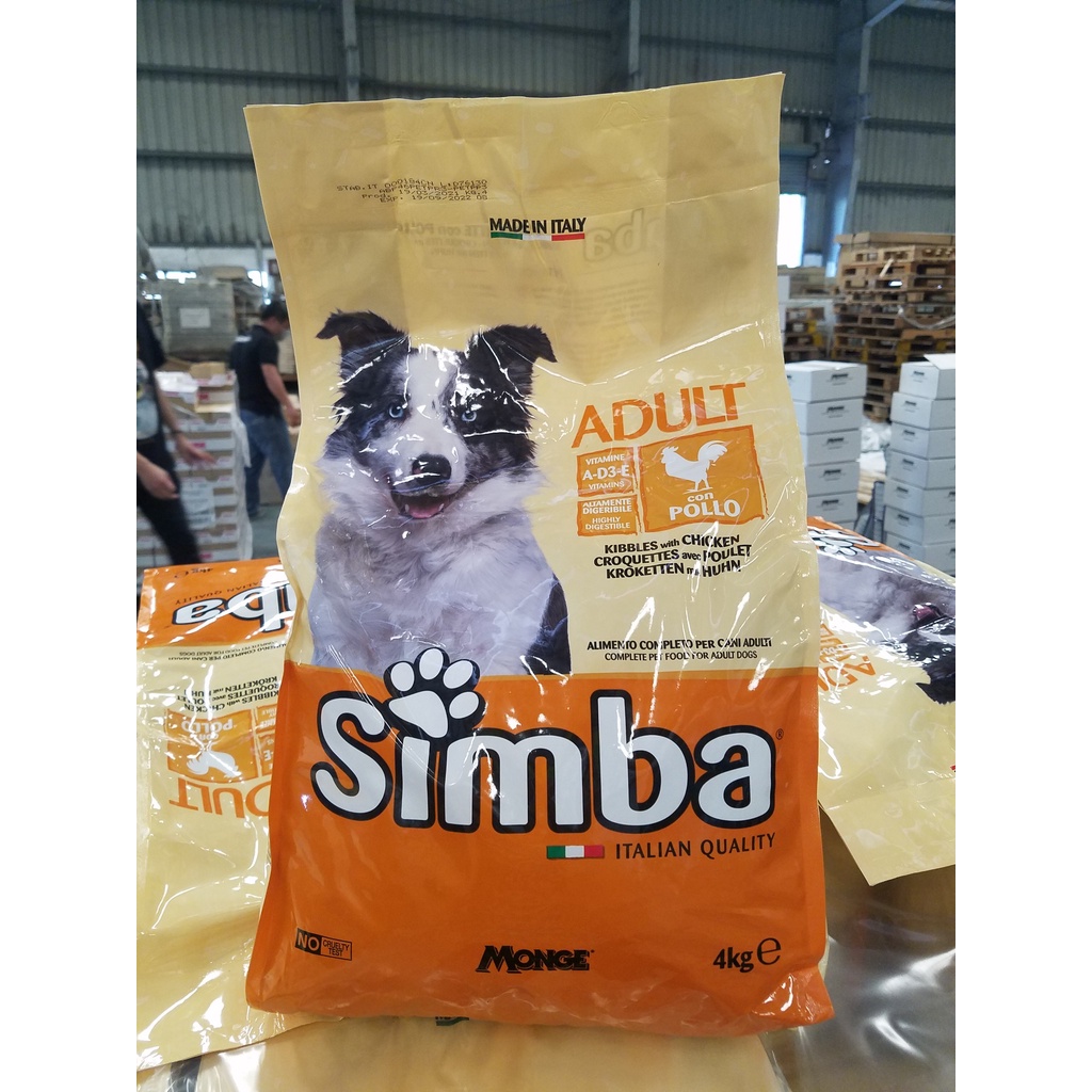 Thức ăn hạt cho chó trưởng thành SIMBA vị Gà thơm ngon bổ dưỡng nhập khẩu Ý - Italia Simba Dog Kibble