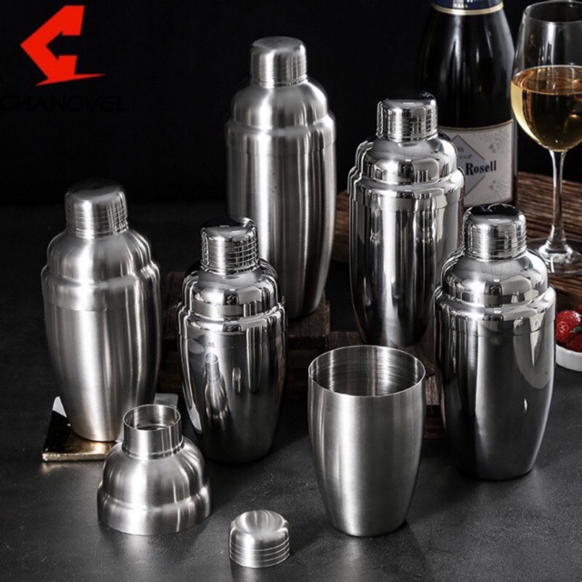 Bình lắc Sharker pha chế cocktail 100% inox 304