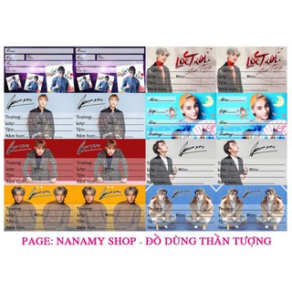 Set 16 Nhãn vỡ nhãn tên Sơn Tùng Mtp có keo