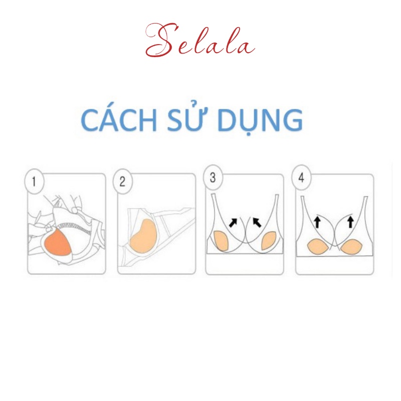 Miếng Độn Tim Nâng Ngực Selala Đệm 2cm Siêu Chắc Nâng Đẩy Sử Dụng Nhiều Lần PK07