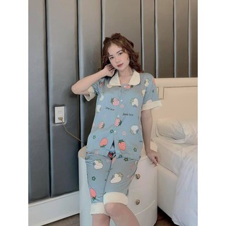 Bộ ngủ pijama lụa lửng mặc nhà mùa hè, chất liệu satin mềm mại, pyjama nữ cao cấp