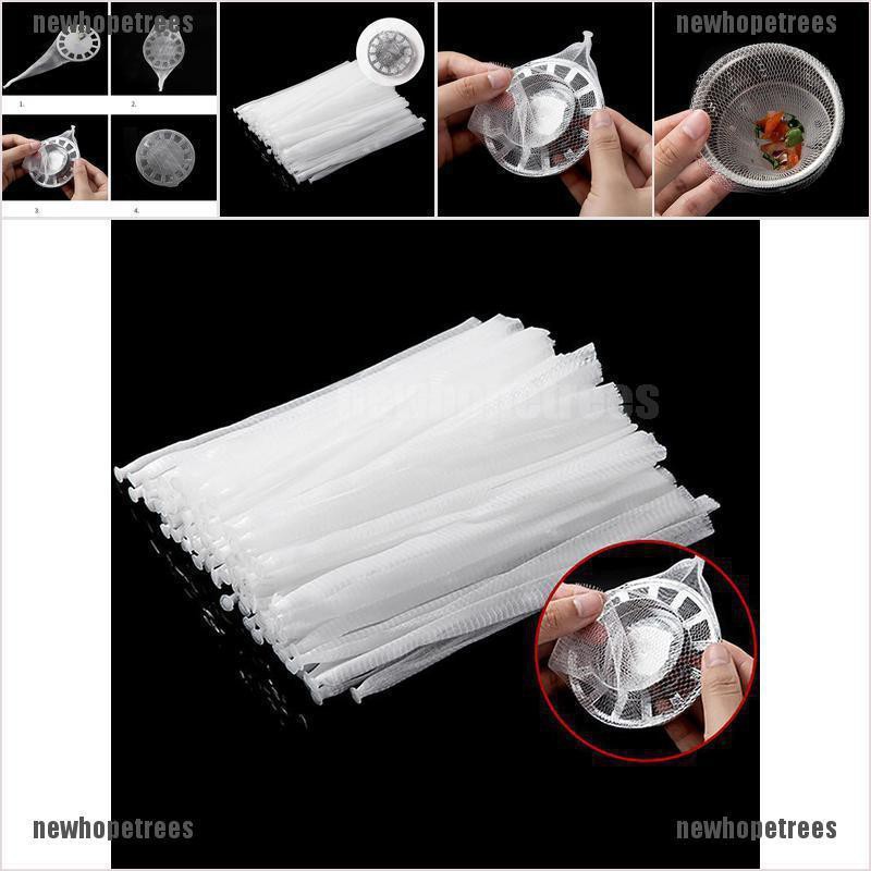 Bộ 100 tấm lưới bọc cổng thoát nước cho bồn rửa tiện dụng cho phòng tắm