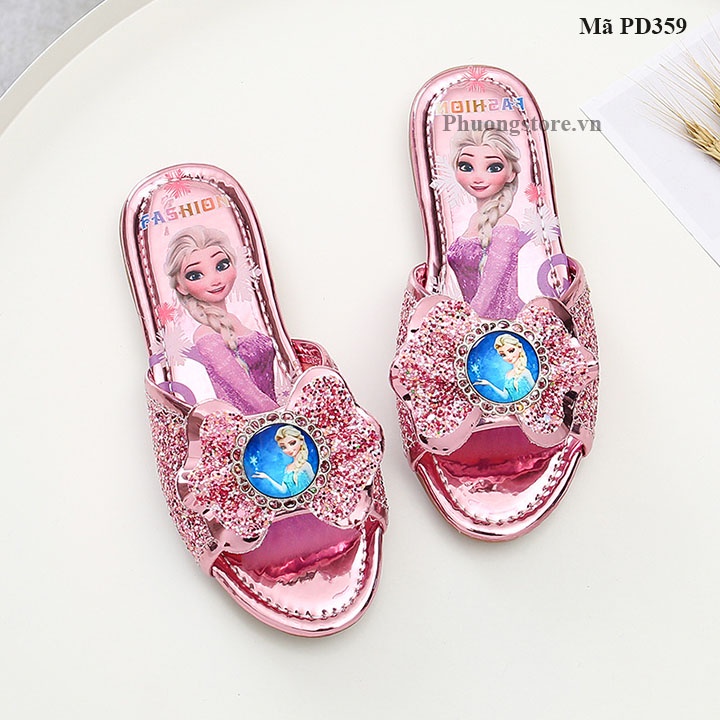 Dép elsa cho bé gái từ 3 - 12 tuổi xinh lung linh PD359