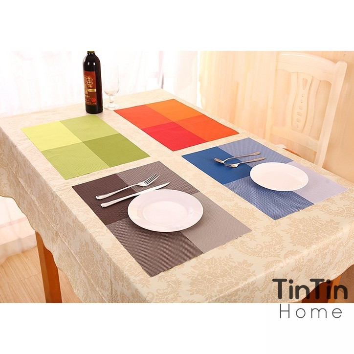 Tấm lót bàn ăn cách nhiệt chống trượt phân màu TINTIN TLBA02