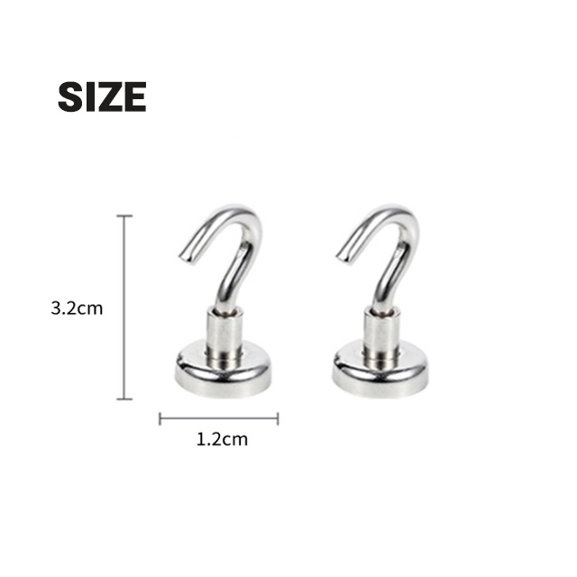 Móc Nam Châm Bằng Thép Không Gỉ Chịu Lực 15KG Có Giá Đỡ Cho Nhà Bếp / Văn Phòng