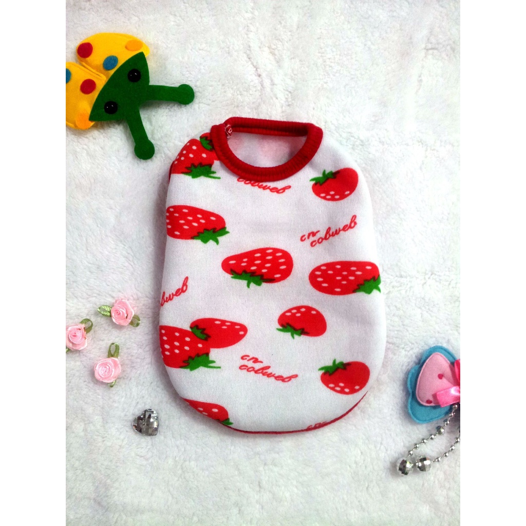 Áo Thun In Hình Dâu Tây Thiết Kế Xinh Xắn Cho Thú Cưng