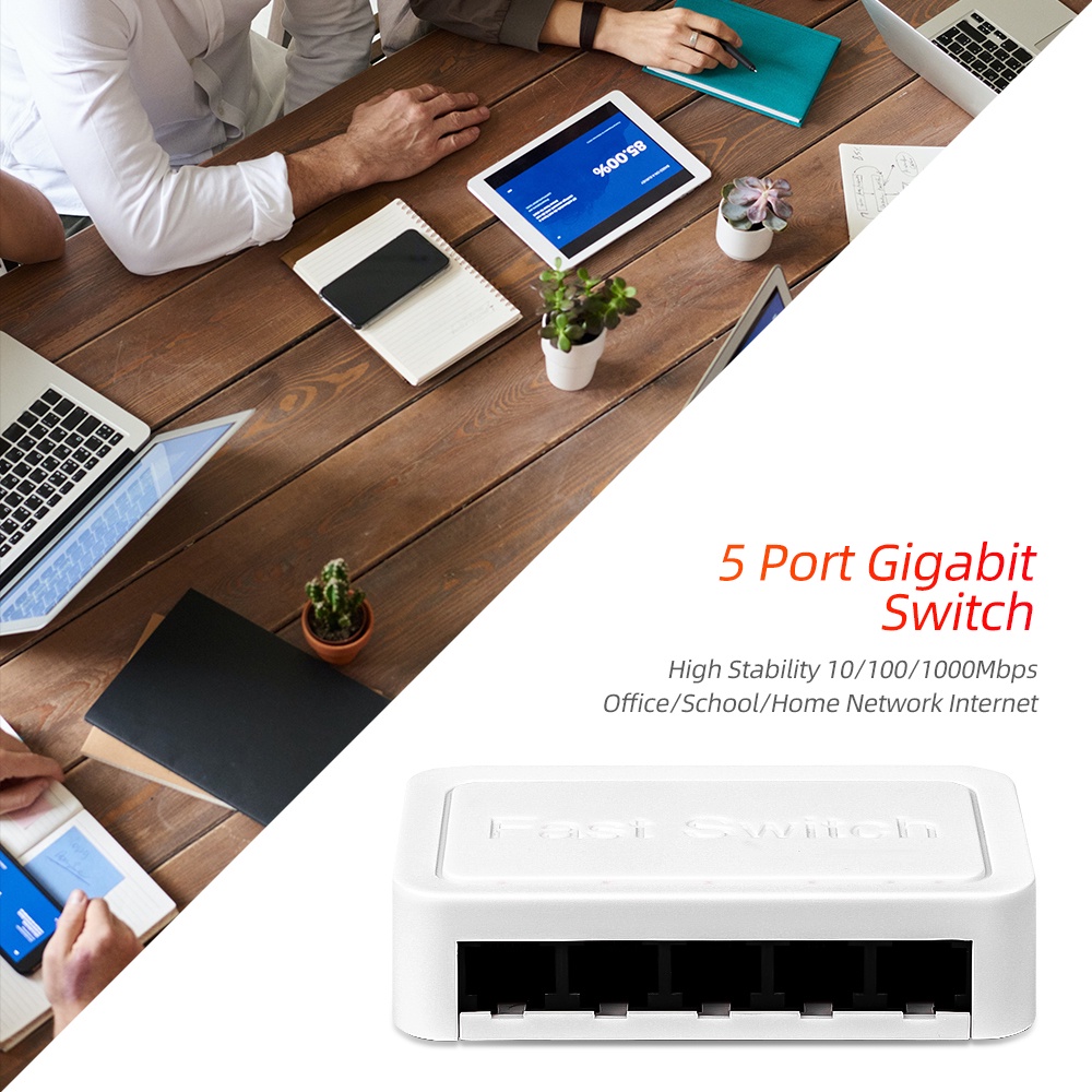 Bộ Chia 5 CổNg Ethernet 1000Mbps RJ45 EU US ChấT LượNg Cao