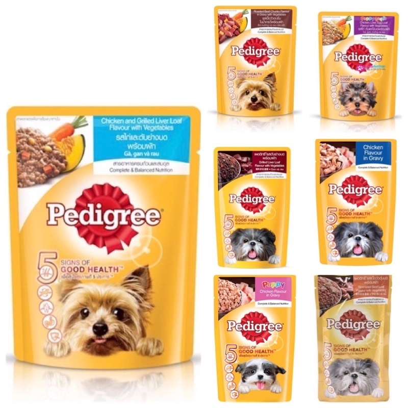 Pate cho chó Pedigree, Pate cho chó con, chó lớn Pedigree đủ vị - Túi 130gr