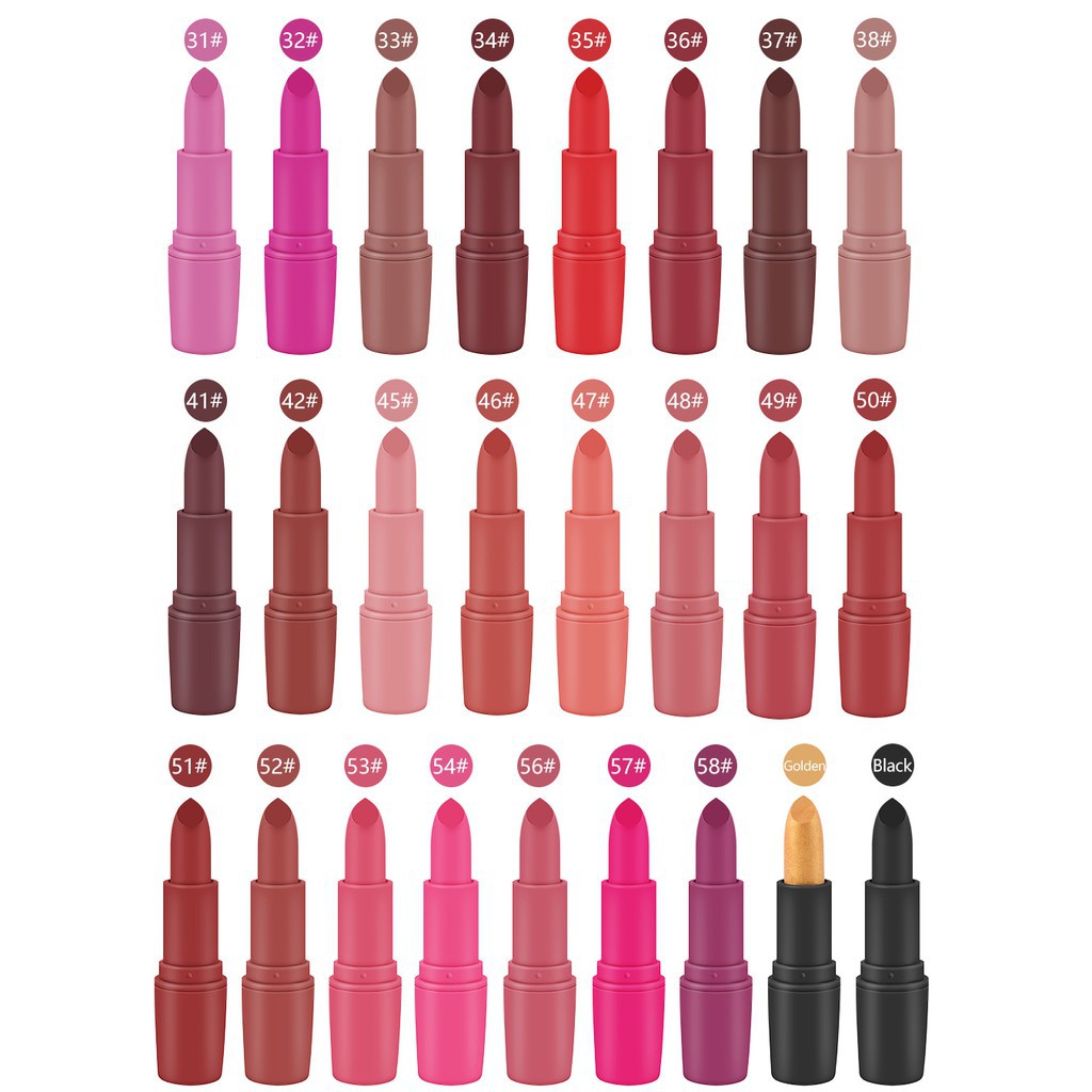 Son lì MISS ROSE 18 màu sắc tùy chọn chống thấm nước trang điểm quyến rũ xinh đẹp | BigBuy360 - bigbuy360.vn