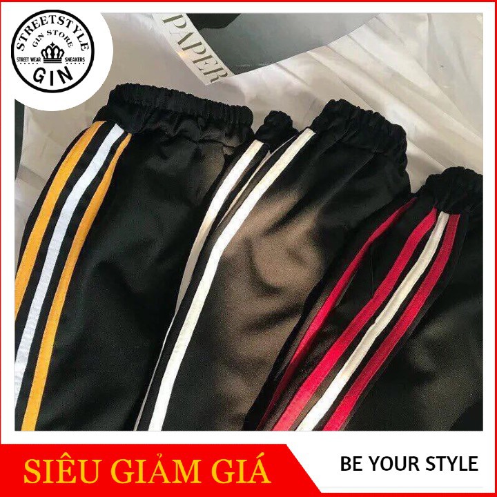 Quần thể thao 3 sọc vàng trắng phong cách unisex ( Gin store )