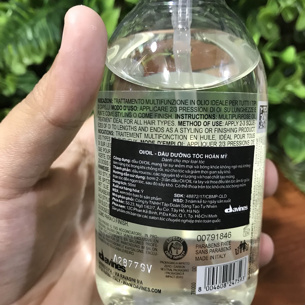 Tinh Dầu Dưỡng Tóc Hoàn Mỹ Davines Oi Oil 50-135ml