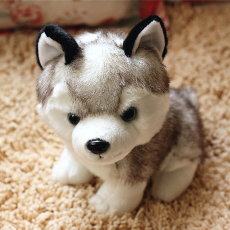 Chó Husky Nhồi Bông 18cm Xinh Xắn Cho Bé