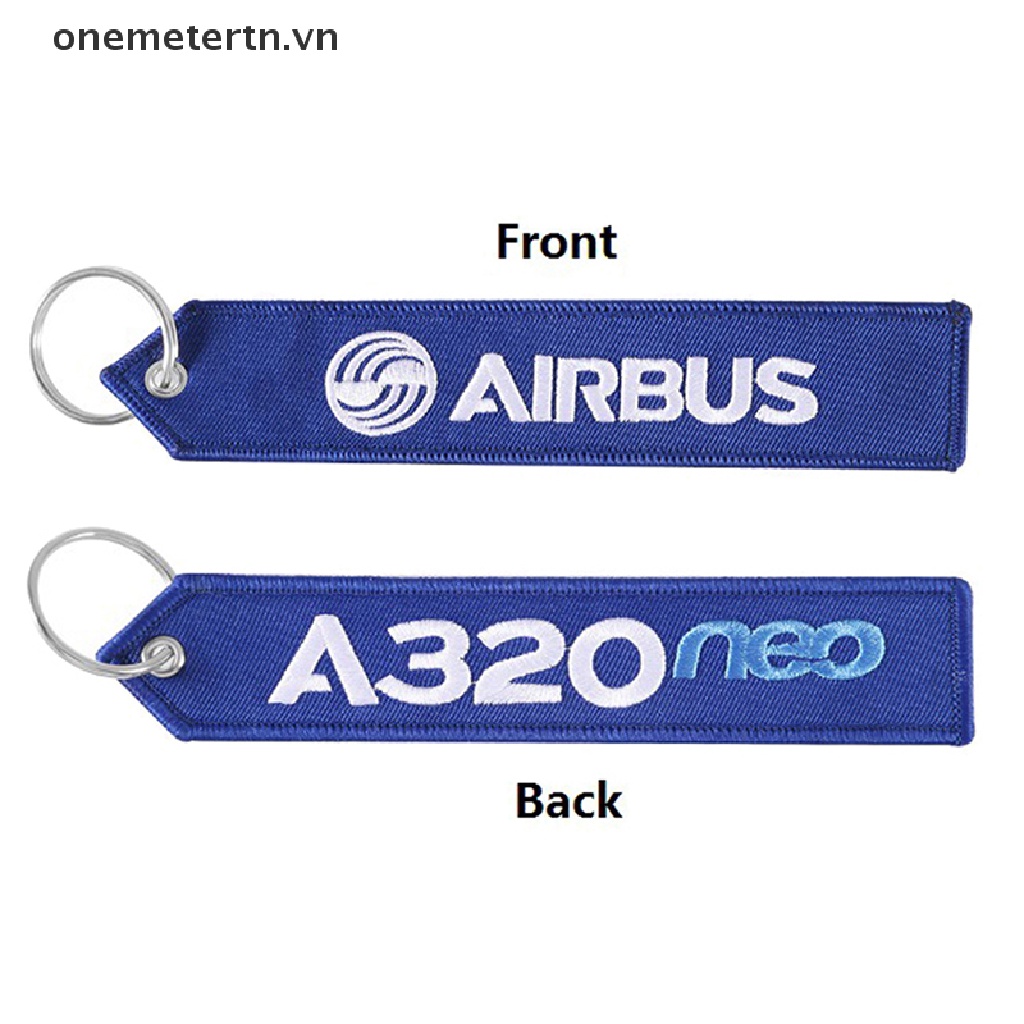Dây Móc Điện Thoại / Chìa Khóa Thêu Hình Máy Bay Airbus A320