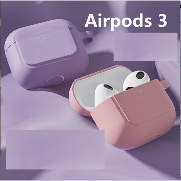 Vỏ ốp case bảo vệ bao đựng tai nghe không dây bluetooth 3/2/1/Pro có  nút phía sau - Jerry Shop