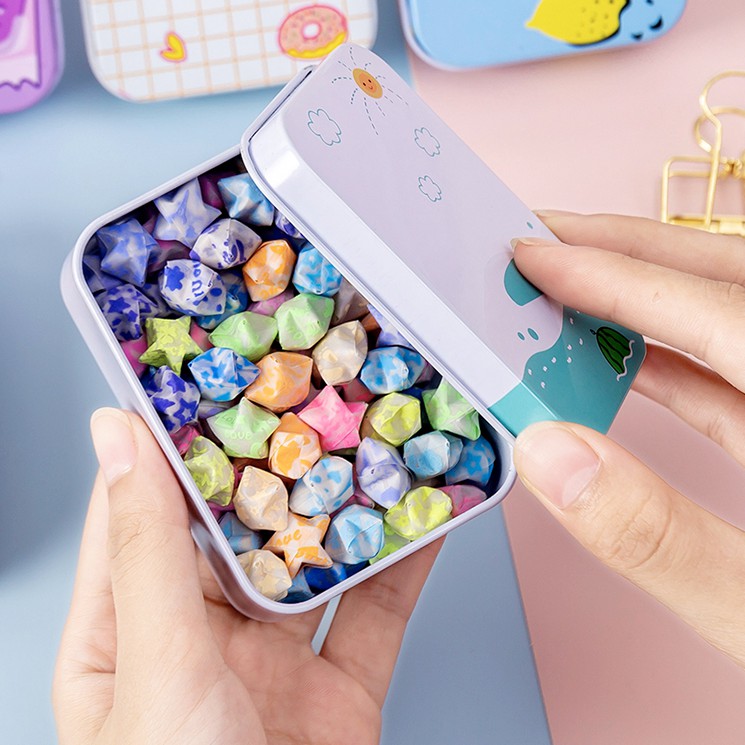 Hộp Thiếc Đựng Quà Nhỏ Nhắn Phong Cách Hàn Quốc Dễ Thương | BigBuy360 - bigbuy360.vn