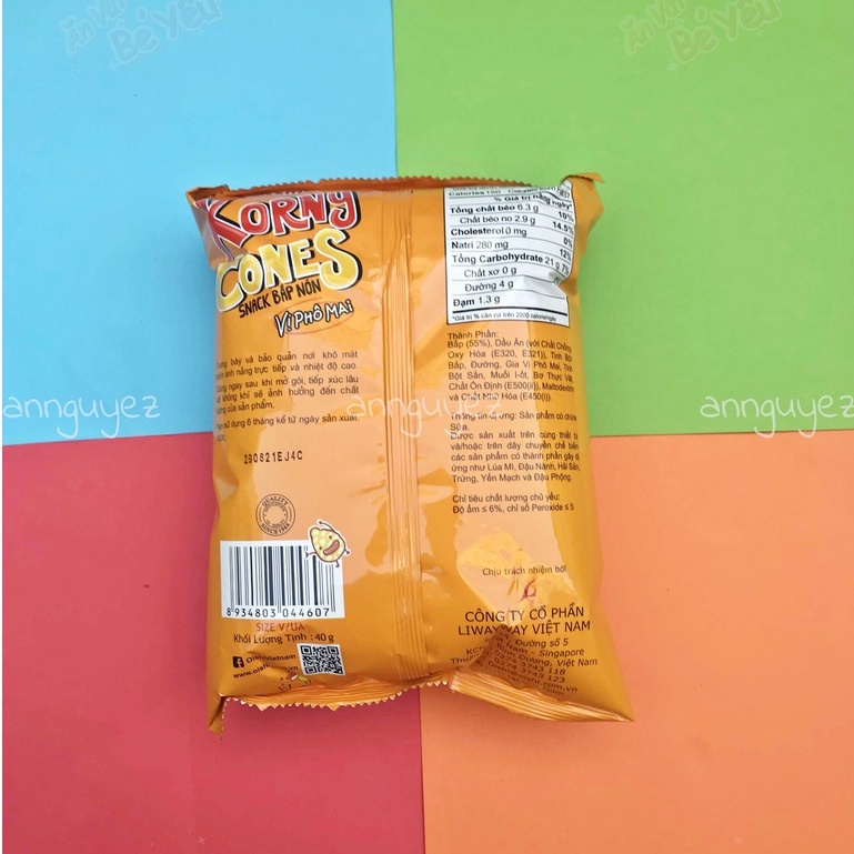 Bim bim Oishi snack bắp nón vị phô mai 40g