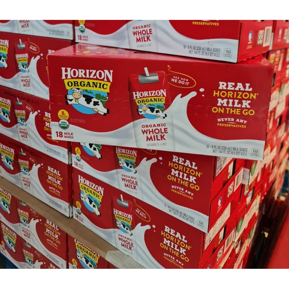 Sữa Horizon nước Thùng 18 Hộp Sữa Nước Horizon Organic Whole Milk