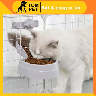 Khay đựng thức ăn treo chuồng dành cho chó mèo ,thú cưng tự động,tiện lợi - tom pet