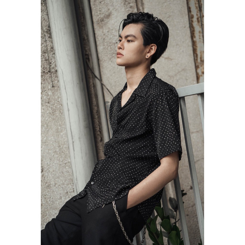 Áo Sơ Mi Ngắn Tay Nam Họa Tiết HIGHWAY MENSWEAR Polka Dot Cuban Shirt | BigBuy360 - bigbuy360.vn