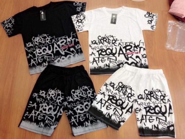 Bộ quần áo nam in hoa văn | BigBuy360 - bigbuy360.vn