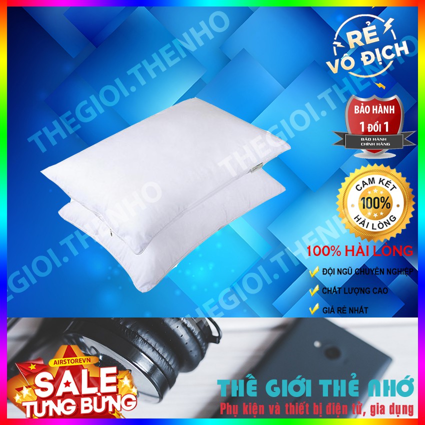 Combo 2 gối ngủ ép hơi 100% gòn Polyester