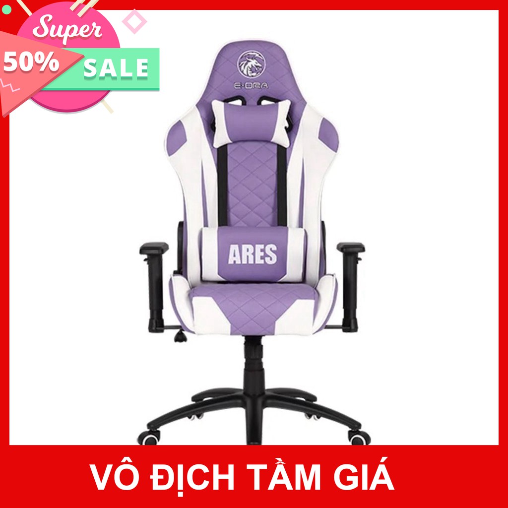 Ghế xoay Gaming E-DRA Ares EGC 207 Phiên bản màu tím - Chất liệu: Da PU cao cấp dễ dàng vệ sinh - Bảo hành 1 năm