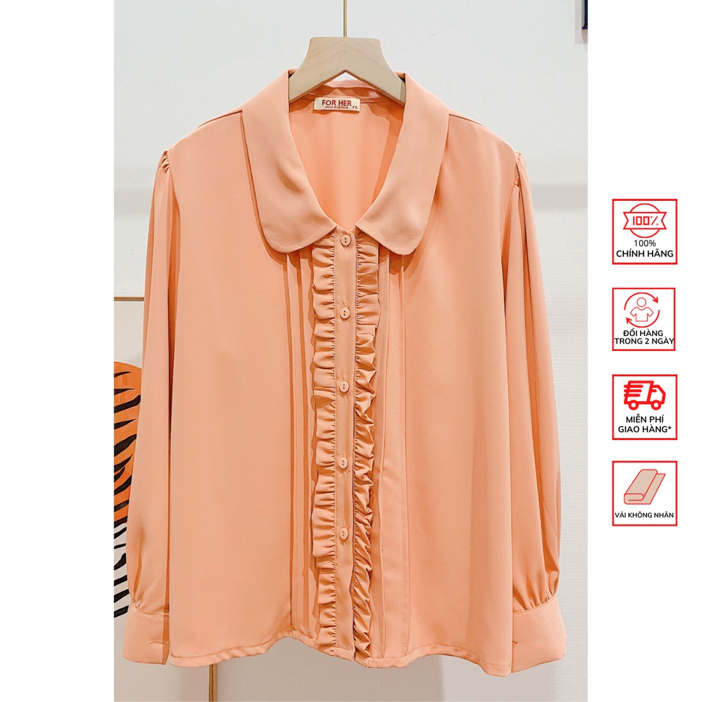 Áo Hàng Nút FOR HER Viền Bèo AO0634
