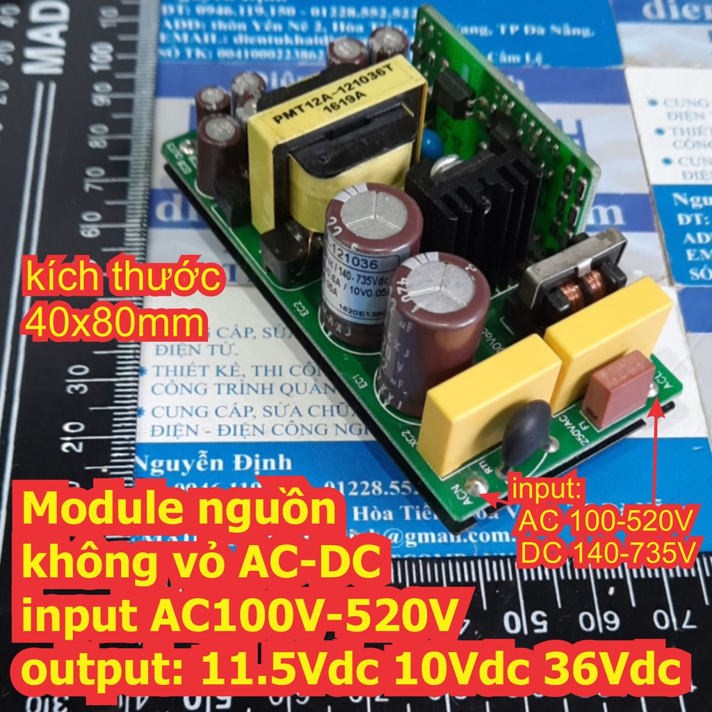 Module nguồn không vỏ AC-DC input AC100V-520V output: 11.5Vdc 10Vdc 36Vdc kde7326